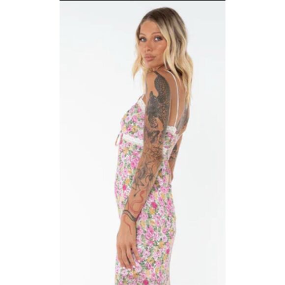 NWT Princess Polly Emily Maxi Dress Pink Floral - Picture 8 of 15